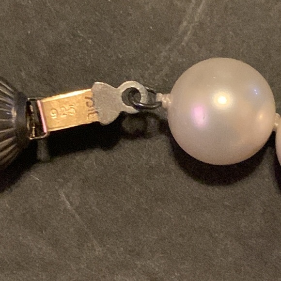 VINTAGE MASAMI 925 silver PEARL NECKLASE - Picture 5 of 10